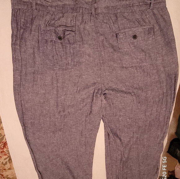 (4X) Blue Linen blend pants - Picture 3 of 3